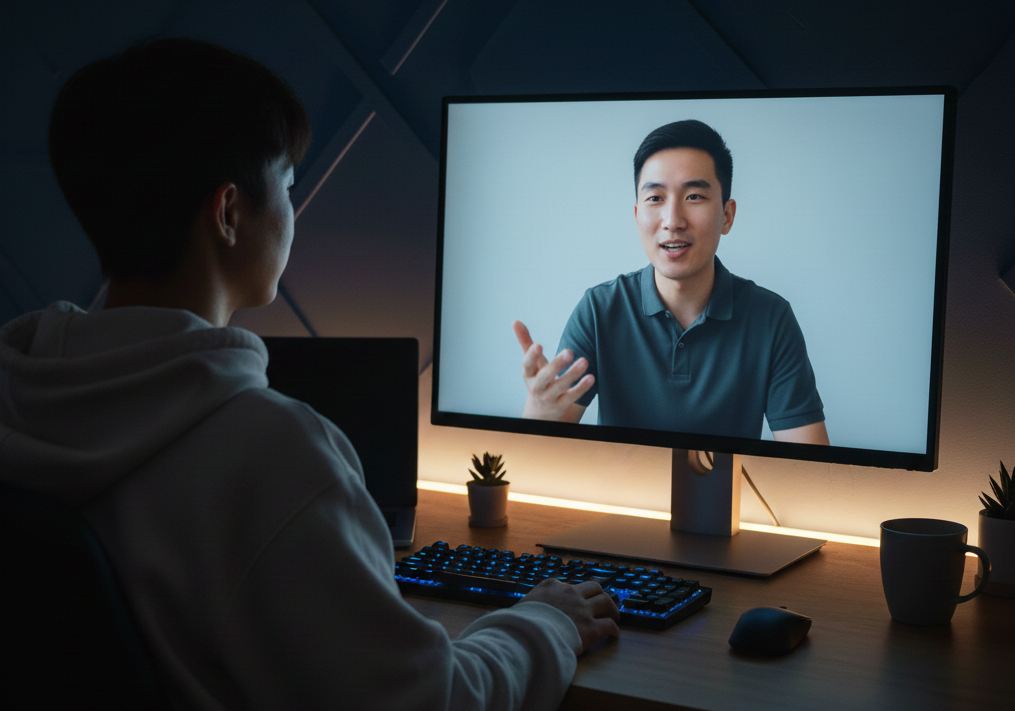 Mentor guiding a student one on one